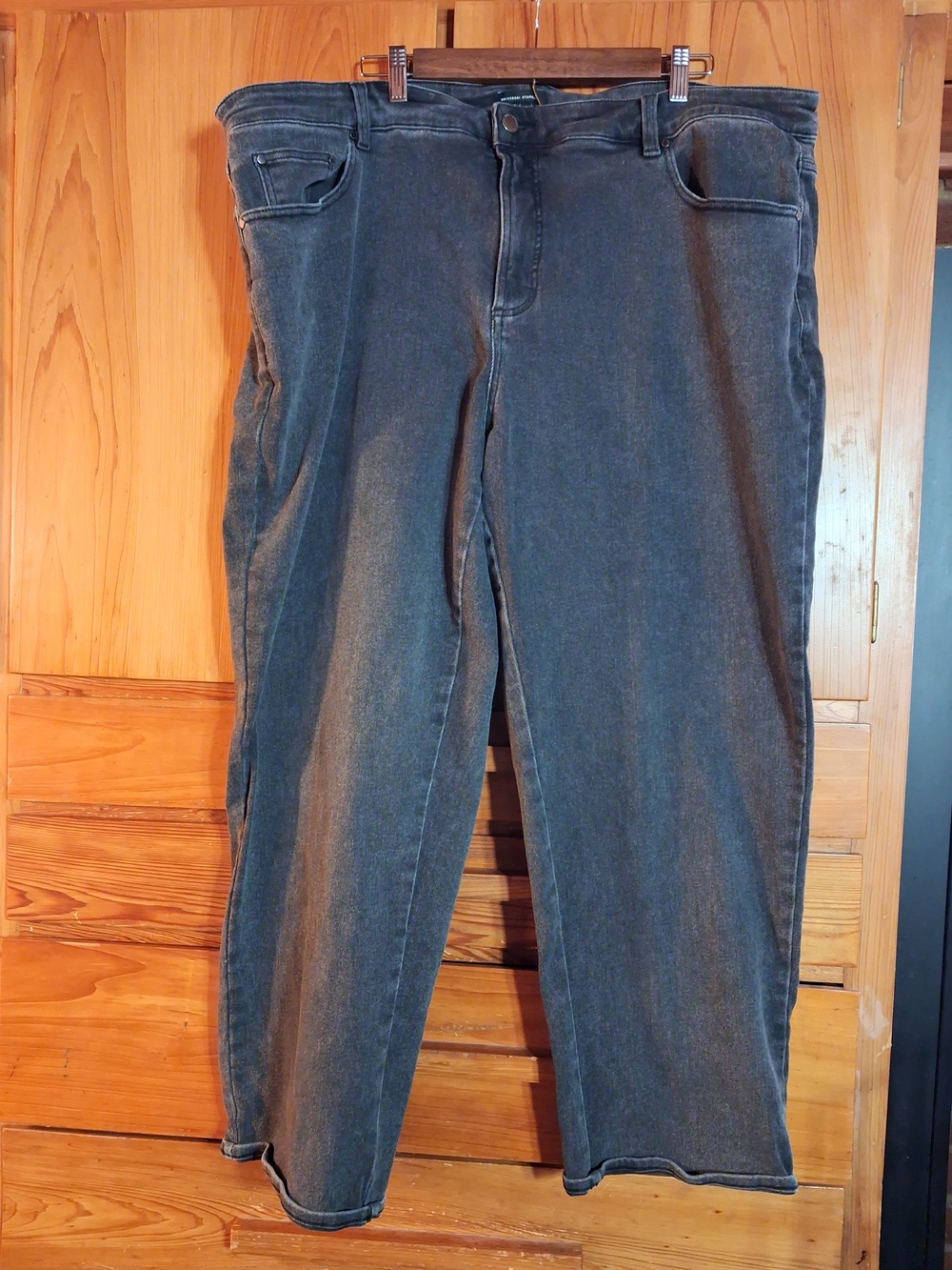 Universal Standard "Washed Black" Straight-Leg Jeans Etta High-Rise